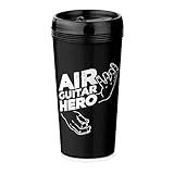 Copo Viagem 520ml Preto Air Guitar Hero Rock