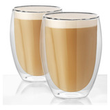 Copo Vidro Duplo Café Expresso Capuccino Chá 2 Peças 350ml