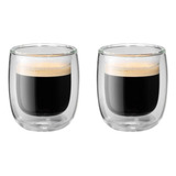 Copo Vidro Duplo Café Expresso Chá Capuccino 2 Peças