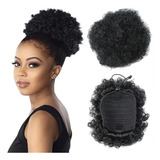 Coque Puff Cacheado Afro Orgânico Castanho Escuro Natural