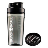 Coqueteleira 800ml Com Misturador Black Skull Cor Black Fumê