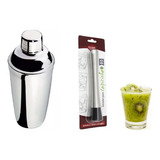 Coqueteleira Inox 750ml Drinks Socador De Limão Drinks Cor Branco