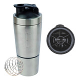 Coqueteleira Porta Whey Shaker Academia Inox Agua Misturador