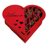 Coração De Mdf Com Chocolate Presente Romântico Amor