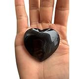 Coração De Pedra Obsidiana Negra Natural