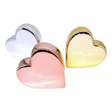 Coração Decorativo Porcelana Enfeite De Mesa Espelhado 9cm