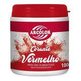 Corante Alimenticio Em Pó Arcolor 100g Cor Vermelho