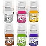 Corante Comestível Líquido Para Bolos- Biscoito- Pães- Recheios Kit 6 Potes Mix
