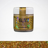 Corante Em Pó Holográfico Dourado Glitter Brilho Decoração