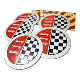 Corcel 1 Gt Jogo 5 Emblema Aluminio Gravado Centro Roda Ford