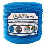 Corda Azul Nylon Multifilamento 5mm 150 Metros
