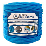 Corda Azul Nylon Multifilamento 5mm Rolo Com 3kg 312 Metros