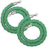 Corda De Escora De Entrada Verde- Barreira De Corda Tecida De Controle De Multidão- Cordão De Barreiras De Fila Para Teatros- -verde1-6ft-1-85m-- Green1- 2ft-0-6m
