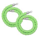Corda De Escora De Entrada Verde- Barreira De Corda Tecida De Controle De Multidão- Cordão De Barreiras De Fila Para Teatros- -verde1-6ft-1-85m-- Green2- 7ft-2-15m
