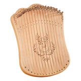 Corda De Harpa De 17 Cordas Lira Portátil Madeira Maciça