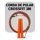 Corda De Pular Crossfit Speed Rope Rolamento 3m Cabo De Aço Cor Laranja