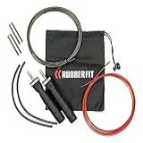 Corda De Pular Speed Rope Profissional Com Rolamento Cabo De Aço Cross Premium Rubber Fit