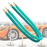 Corda De Veludo Green Stanchions Queue Pacote Com 2 Cordas De Linha De Controle De Multidão De 1 5 M Com Ganchos De Pressão De Aço Inoxidável Banhados A Ouro