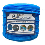Corda Nylon Multifilamento Azul 3mm 100m P Pesca Pillartech