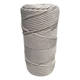 Corda Pet Trançada 6mm 110 Mts Multiuso Amarração Carga Cor Branco