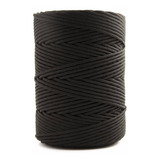Corda Poliéster Trançada Preta 4mm Rolo C 1kg 90 Metros