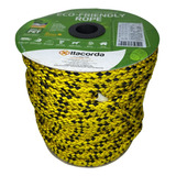 Corda Sinalização Zebrada Preta amarela 12mm Itacorda 150m