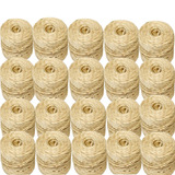 Corda Sisal Fio 3mm 20 Rolos Com 100 M Decoração E Arte