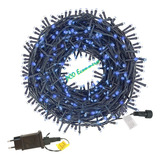 Cordão 100 Led Fixo Prova D água 9 5m Bivolt 31v Vermelho 4c Cor Das Luzes Azul 110v 220v