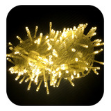 Cordão 300 Leds Fixo Branco Quente 30 Metros Macho Fêmea