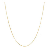 Cordão Corrente Elos Quadrados 60cm Masculina Ouro 18k 750