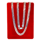Cordão Corrente Prata 925 Escama Peixe Elo Grumet 7mm 60cm