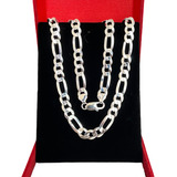 Cordão Corrente Prata 925 Masculino 3 Por 1 Grossa 8mm 60cm