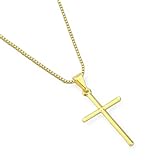 Cordão Corrente Veneziana 60cm Pingente Cruz Crucifixo Banhado Ouro18k Premium Masculino Feminino Com Caixa De Presente