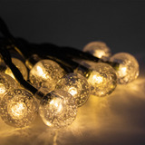 Cordão De Lampadas Led Pisca Bolinha 5 Metros Solar Natal