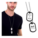 Cordão Dog Tag Silenciador Pr 91 Aço Militar Personalizado