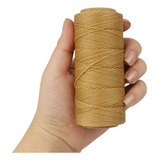 Cordão Encerado 1mm Fio Cordone Bege Areia 100 Metros Brx