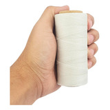 Cordão Encerado 1mm Fio Cordone Branco 100 Metros Fibrafio