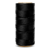 Cordão Encerado 1mm Fio Cordone Preto 100 Metros Nybc
