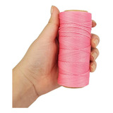 Cordão Encerado 1mm Fio Cordone Rosa Bebê 100 Metros Brx