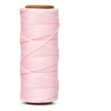 Cordão Encerado 1mm Fio Cordone Rosa Claro 100 Metros Brx