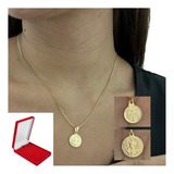 Cordão Feminino Moeda Antiga Banhado Ouro 24k Não Escurecer