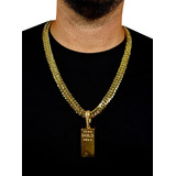 Cordão Moeda Antiga Groumet Lacraia 15mm Barra De Ouro