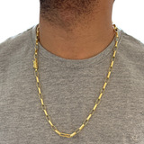Cordão Moeda Antiga Tijolinho 60cm Corrente Masculina