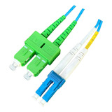 Cordão Optico Duplex Monomodo Sm Lc Upc X Sc Apc Kit 2pçs