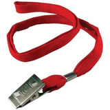 Cordão Para Crachá Com Jacaré Vermelho 12mm Mares 10 Und
