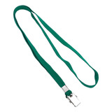 Cordão Para Crachá Credencial Presilha Jacaré Poliéster C 10 Cor Verde