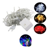 Cordão Pisca Led Colorido Enfeites Natal Decoração Cor Das Luzes Colorido Com Fio Transparente 1003 110v