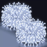 Cordão Pisca Led Enfeites Luzes 18m Prova D água Natal Luzes