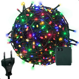 Cordão Pisca Pisca Colorido Decoração Enfeite Natal 8m