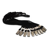 Cordão Porta Crachá Credencial Clips Jacaré 10 Unidades
